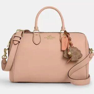 Coach Rowan Large Satchel Bag With Shell Charm - NWT -
